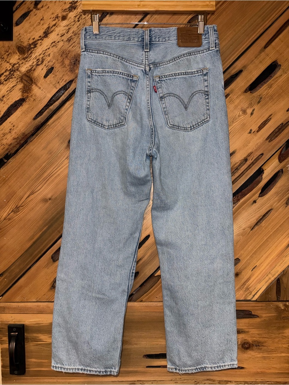 Levi's Ribcage Straight Light Wash Ripped Jeans - Picture 2 of 3